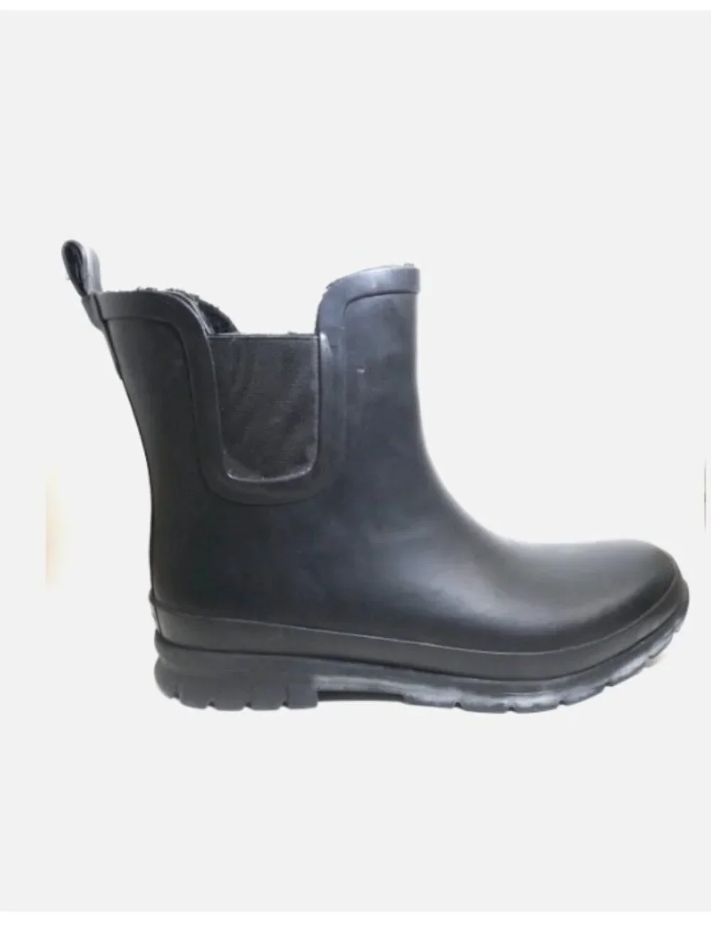 Eddie Bauer Victoria Rubber Ankle Boots 10M Waterproof Rainboot Rain Black